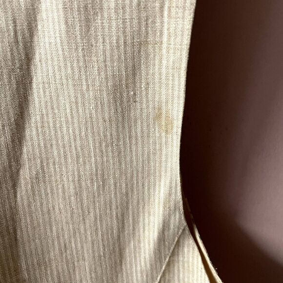 Vintage Talbots Petites Grandma Tan Floral Vest Size PL GUC - Picture 6 of 13